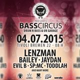 BASS circus - FOCUZ - PRP - Breaks Set // 4.7.2015, Tivoli, Bremen
