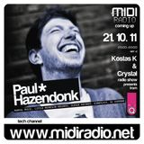 Paul Hazendonk guest mix for Midi Radio Greece 21.10.2011