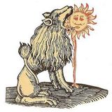 Lion devouring the sun