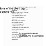 Sons Of The Silent Age - A Bowie Mix