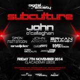 Mark Sherry - Live @ Subculture, Digital Society, Leeds UK (07-NOV-2014)