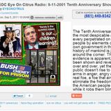 EOC Eye On Citrus Radio Broadcast Special Edition Pre 9-11-2001 Anniversary show