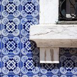 a Blue house