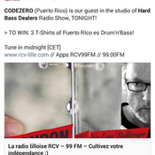 CODEZERO - Live @ Hard Bass Dealers on RCV99FM (10-16-2014 - Mixer out feed)