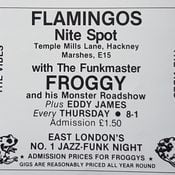 FROGGY LIVE AT FLAMINGOS THURSDAY 22nd OCTOBER 1981