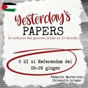 Yesterday's Papers: Perchè votare 5 SI al Referendum del 08-09 giugno