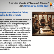 Domenica 22-6-2025- Servizio di culto evang.riformato