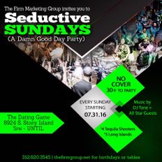 A Night @ the Dating Game; Seductive Sundays w/The Firm - 30 Oct 2016