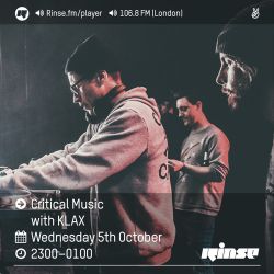 Critical Sound No.36 | Rinse FM | KLAX | 05.10.16