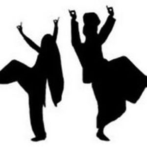 bhangra dance silhouette