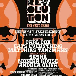 Music Is Revolution Sunset Session, Space Ibiza - 04 August 2015