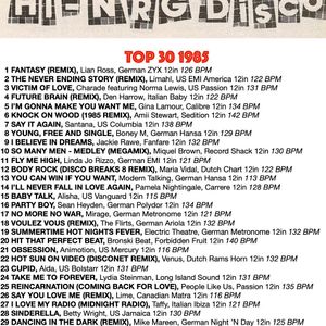 Hi-NRG Top 30 1985