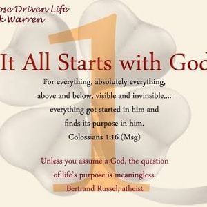 Day 1 of The Purpose Driven Life 40 Day Challenge by Leslie Arnoux ...