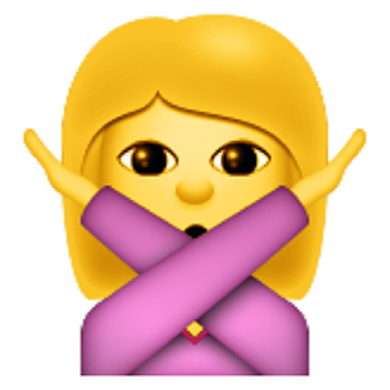 emoji girl with arms crossed