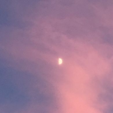 The Moon Dressed In Pink Soft Fluffiness