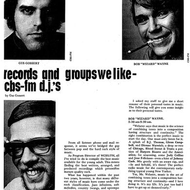 WCBS-FM 1970-72 Part 4