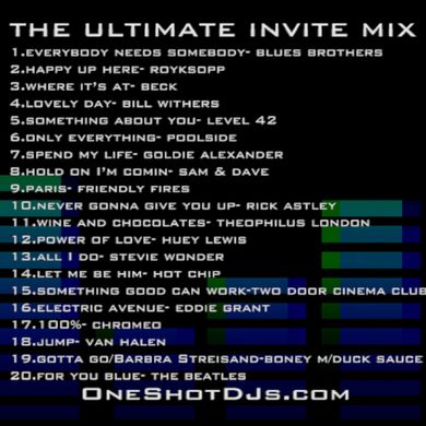 DJ ONE SHOT ® ULTIMATE INVITE MIX