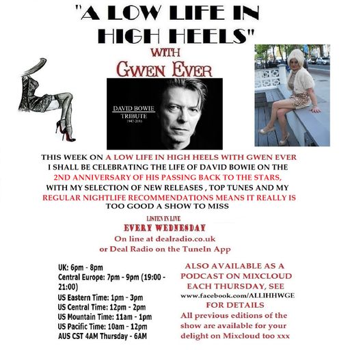 A LOW LIFE IN HIGH HEELS WITH GWEN EVER RADIO SHOW 10TH JANUARY 2018 EDITION