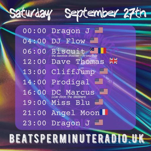 Biscuit- Saturday Pajama Show-Live on Beats Per Minute Radio 27.9.2025