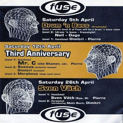 Pierre at "Third Anniversary" @ Fuse (Brussels - Belgium) - 12 April 1997