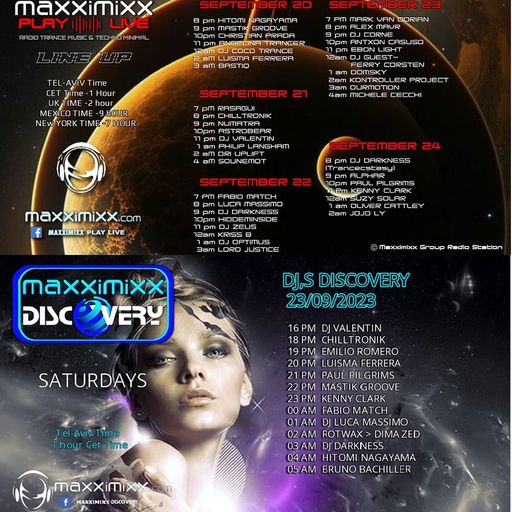 MaxxiMixx Play Live on Sept. 20th, Discovery on Sept. 23rd, 2023