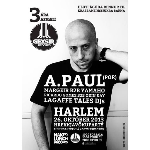 A.Paul at "Geysir Records Party" @ Harlem Bar (Reykjavik-Iceland) - 26 October 2013