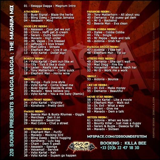 220 Sound (Selecta Julian) - Swagga Dagga - The Magnum Mix (2009 Mix CD)