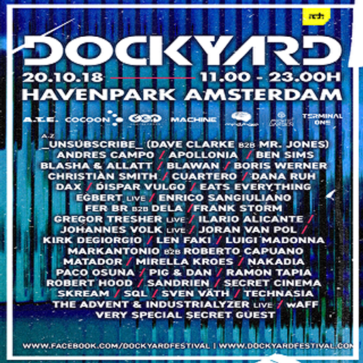 Ben Sims at "Dockyard festival" @ Havenpark (Amsterdam-NL) - 20 October 2018