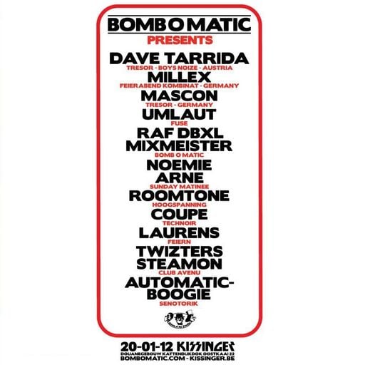 Mascon & Raf dBXL at "Bomb-O-Matic" @ Kissinger Club (Antwerpen-Belgium) - 20 January 2012
