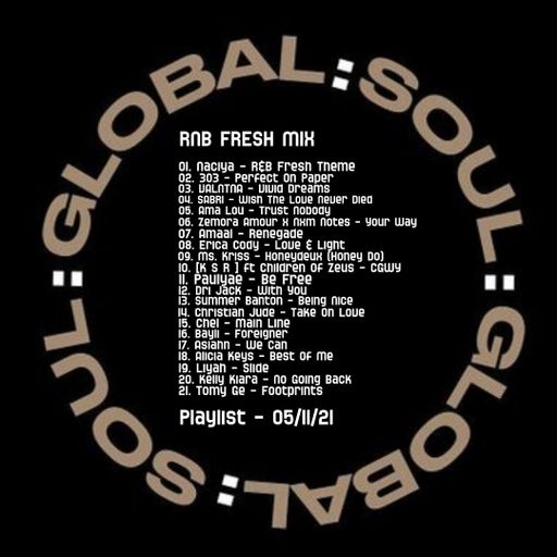 R&B Fresh Mix for Global Soul by Stevie Street 5th November 2021