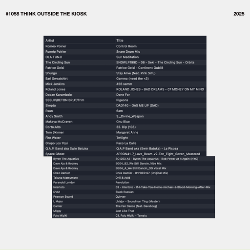 #1058 NEW ROMEO POIRIER / EARL SWEATSHIRT / DAVE AJU / L MAJOR / ANDY SMITH