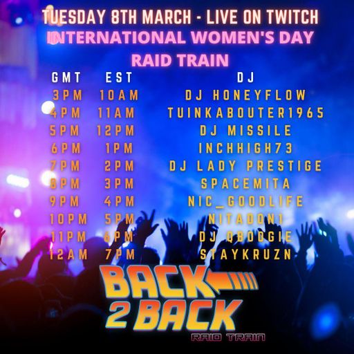 Back 2 Back International Women's Day Raid Train - 8th March 2022 fundraiser
