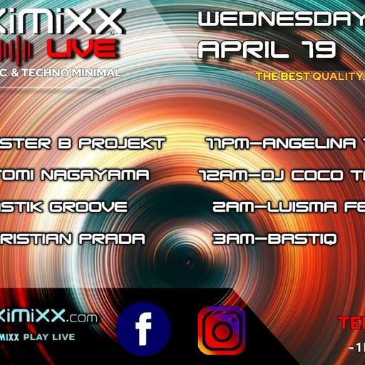 MaxxiMixx Play LIVE Apr. 19th, Broadcastng Radio Live Techno Apr. 23rd,‘23