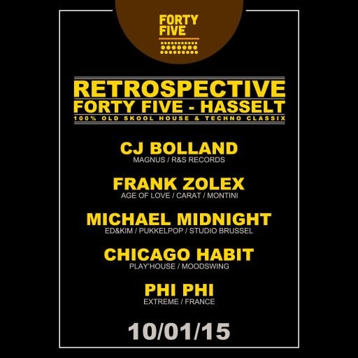Michael Midnight at "Retrospective" @ FortyFive Club (Hasselt - Belgium) - 10 February 2015