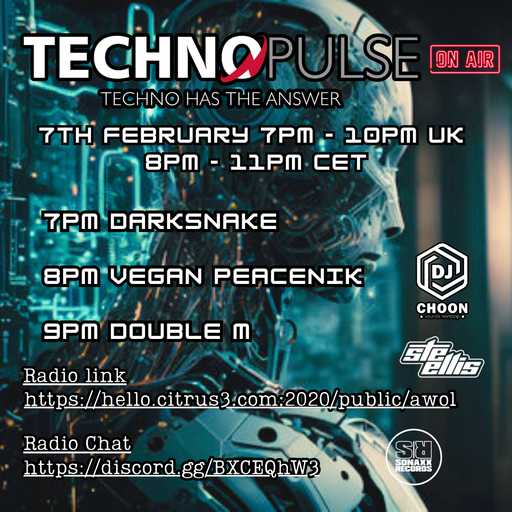 Darksnake Special Techno "Techno Pulse Exclusive Set 20" AWOL Radio 7.2.2024