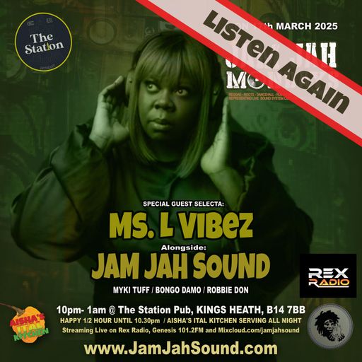 Jam Jah Mondays 17th March 25 ft Ms. LVibez