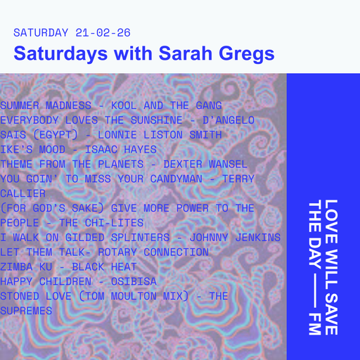 2026-03-21 Saturdays with Sarah Gregs | LWSTD-FM