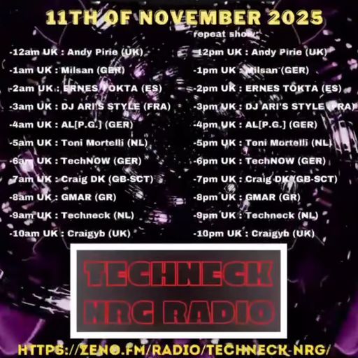 GMar on TECHNO TUESDAY #17 TECHNECK NRG RADIO 11.11.2025