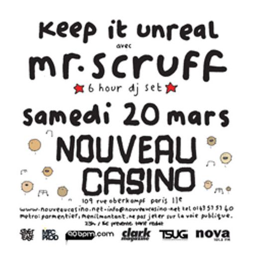 Mr Scruff live DJ mix from Nouveau Casino, Paris, Sat 20th March 2010