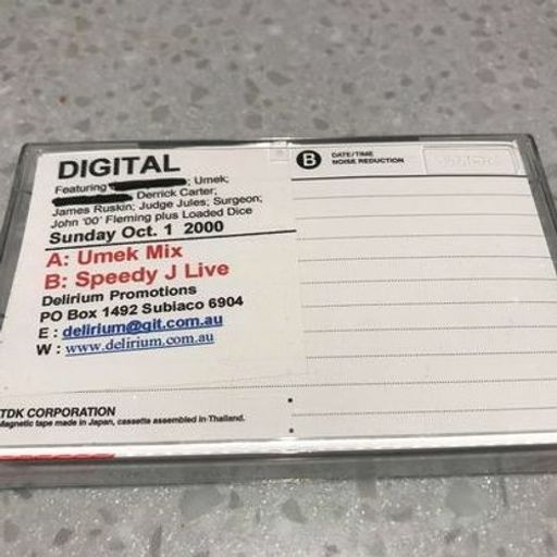 Umek & Speedy J LIVE at DIGITAL (Perth - Australia) - 1 October 2000
