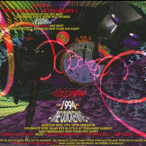 Joey Beltram w/ MC Ribbz - Obsession - The Quickening - Cornwall Coliseum - 31.12.93