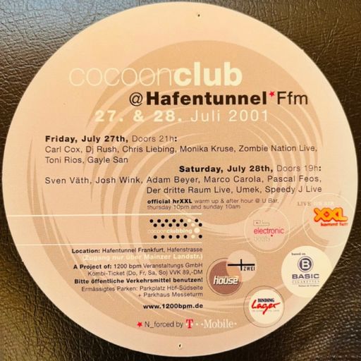 V/A at "Cocoon Club - Phase 1" @ Hafentunnel (Frankfurt-Germany) - 27 July 2001
