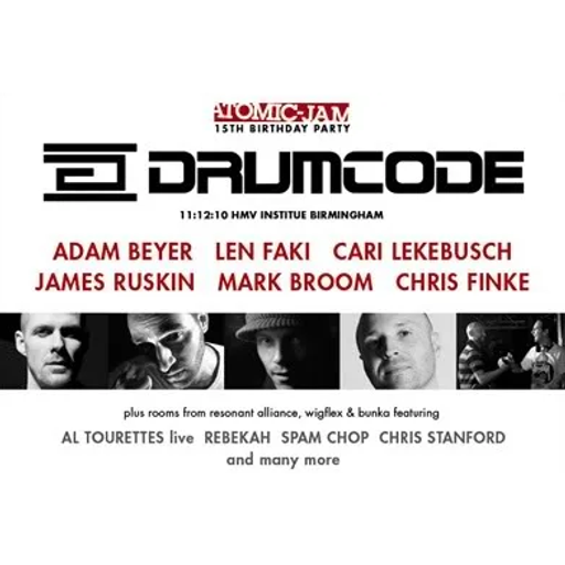 Mark Broom B2B James Ruskin at "Drumcode x Atomic Jam 15th Birthday" (Manchester) - 11 December 2010