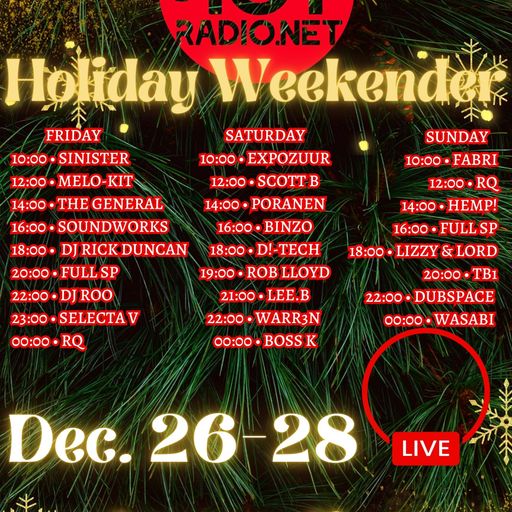 The Too Hot Radio Holiday Weekender Live with Hemp!