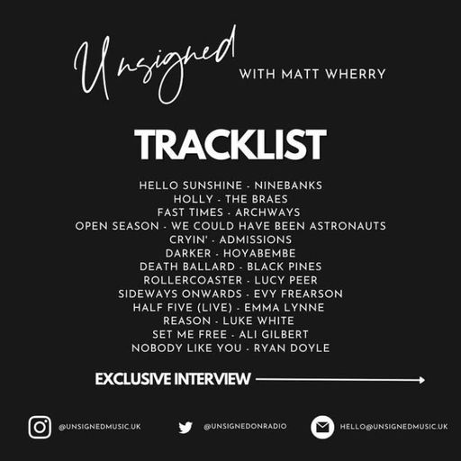 Unsigned with Matt Wherry - Sunday 11th June