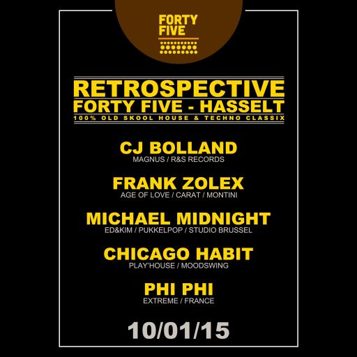 CJ Bolland at "Retrospective" @ FortyFive Club (Hasselt - Belgium) - 10 February 2015
