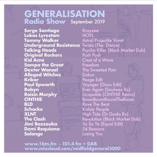 Generalisation Radio Show - 13.09.2019