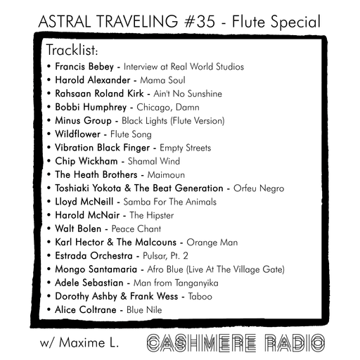 Cashmere Specials Cashmere X Stegi Exchange: Astral Travelling w/ Maxime L. 14.01.2024