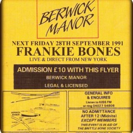Frankie Bones - Berwick Manor, Essex - 28.9.91