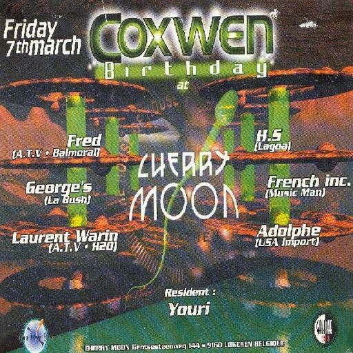 Adolphe at "Coxwen Birthday Party" @ Cherry Moon (Lokeren - Belgium) - 7 March 1997